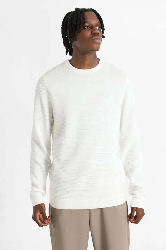 Jack & Jones Otto Strukturierter Strickpullover - Cloud Dancer S Herren