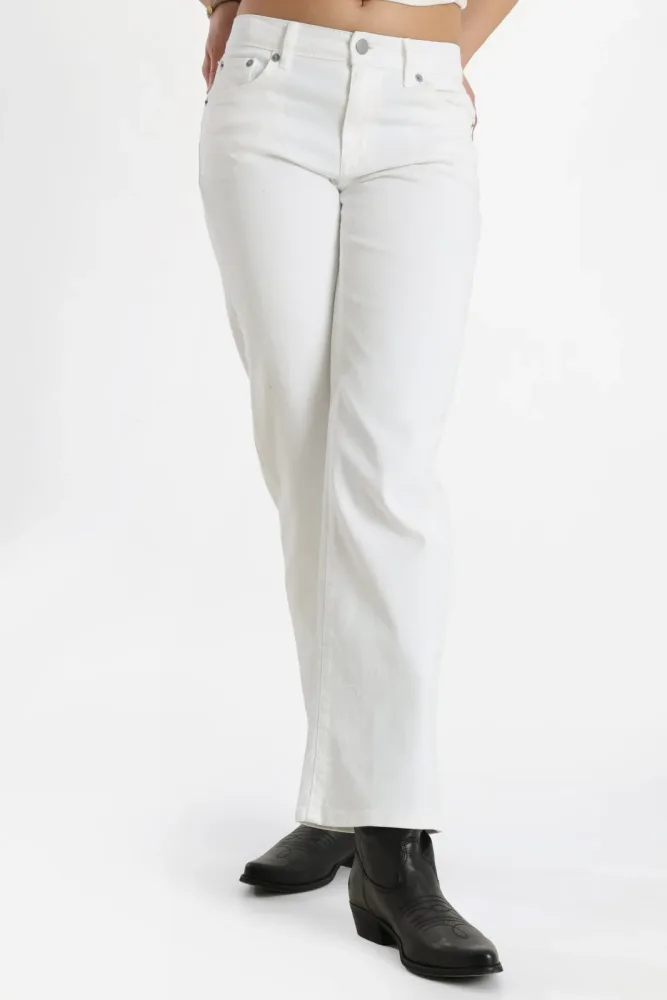 Levi's Wide Leg Jeans - Bright White 10 Kids