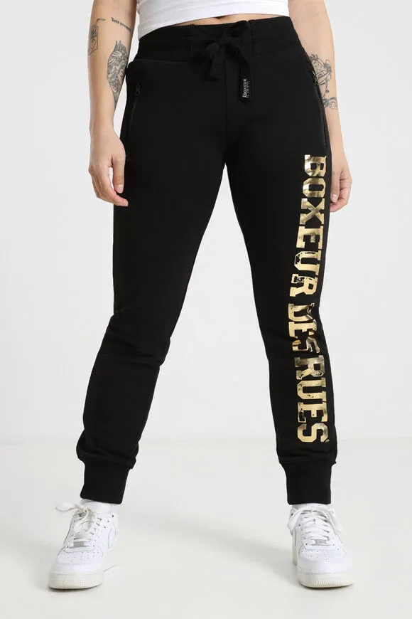 Boxeur des Rues Sweathose - Black + Gold XS Damen