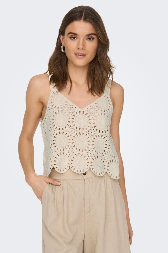 Only Yvonne Häkel Crop Top - Birch XS Damen