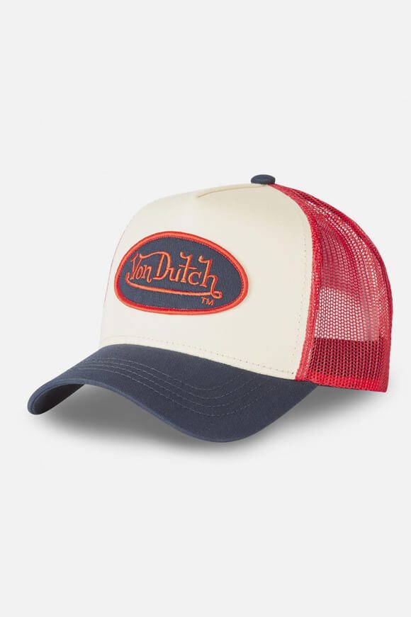 Von Dutch Trucker Cap / Snapback - Light Beige + Navy + Red Einheitsgroesse Herren