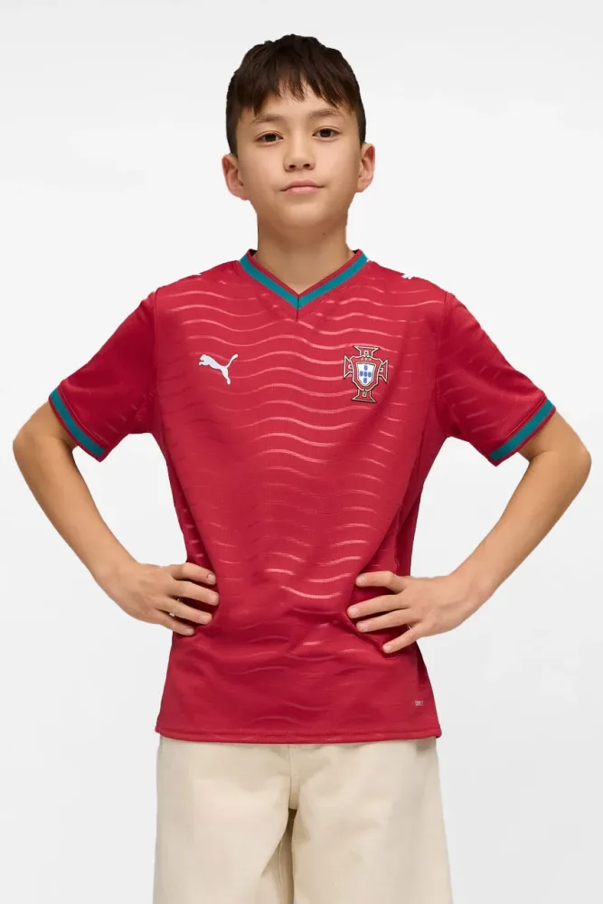 Puma - Fussball Trikot, Portugal 26 Home Kids, 152, Rot