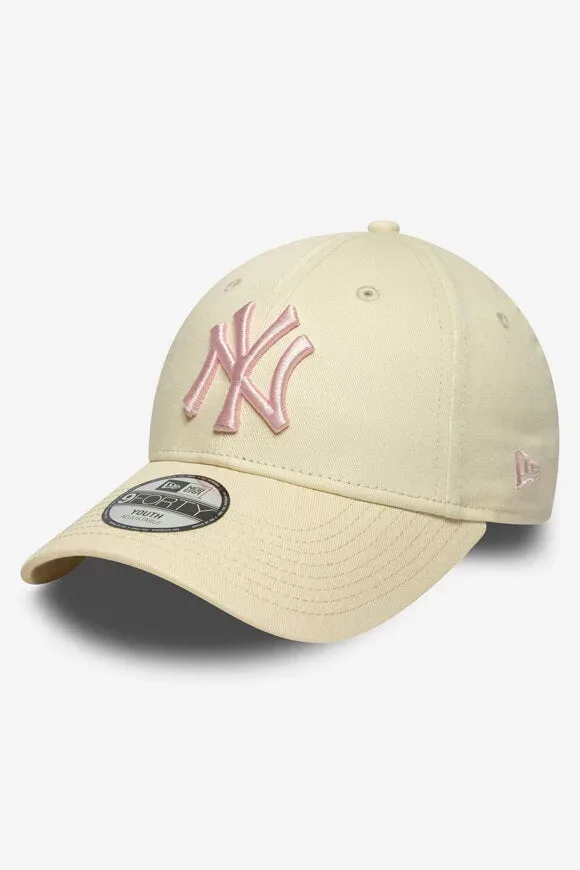 New Era 9Forty Kids Cap / Strapback - Light Beige + Light Pink Einheitsgroesse