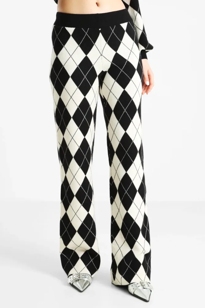 Only ONLANNY Strickhose - Black + Whitecap M Damen