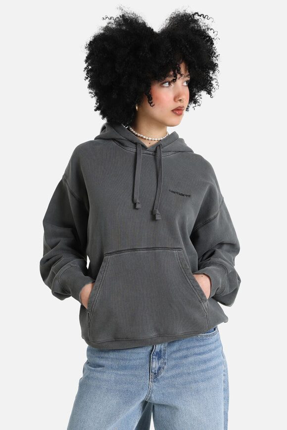 Carhartt WIP Lumo Kapuzensweatshirt - Black Garment Dyed S Damen