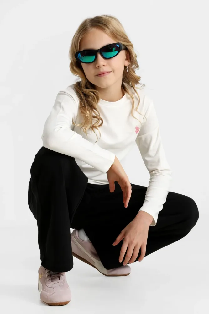 U.S. Polo Assn. Blue Langarmshirt - Offwhite 12 Kids