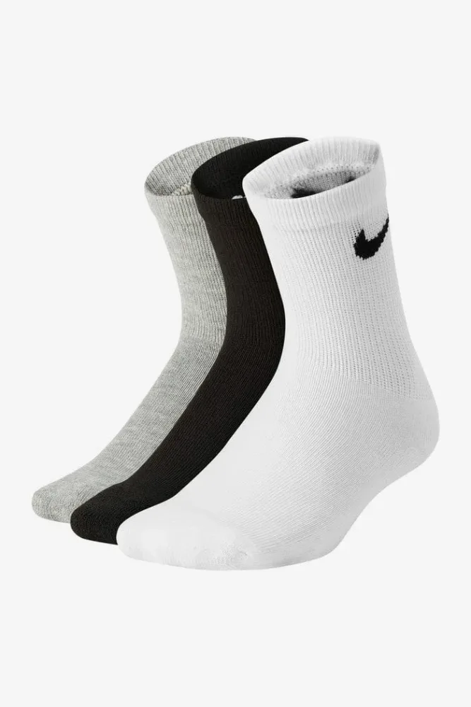 Nike Dreierpack Kids Socken - White + Grey + Black EU27-35