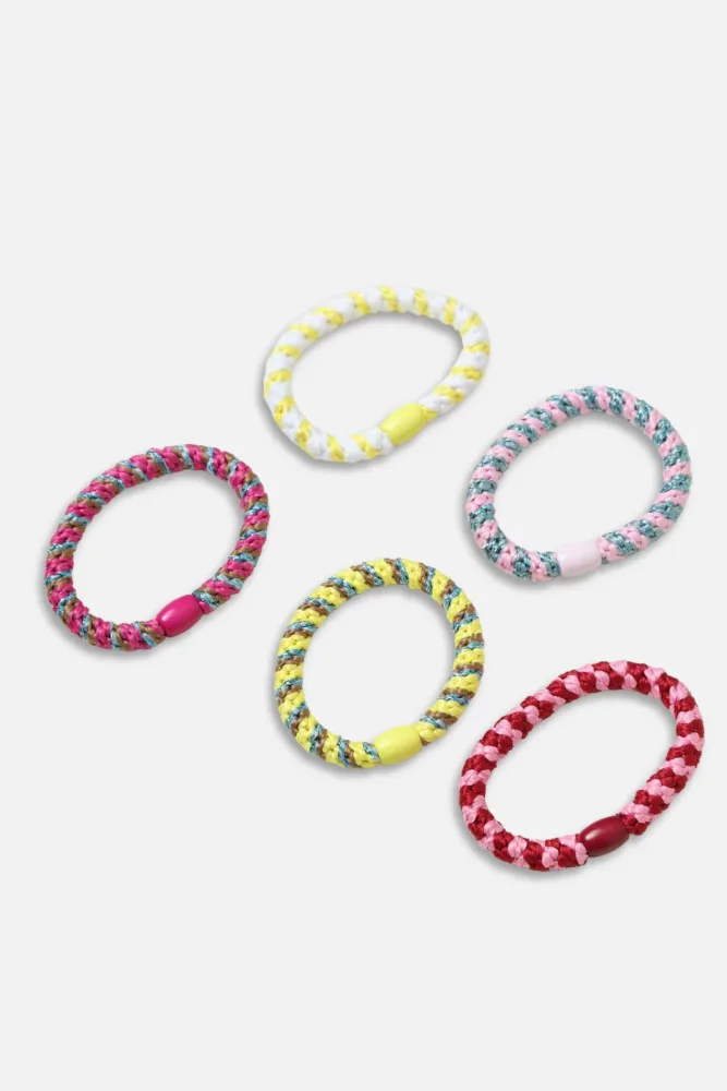Pieces Fünferpack Haargummis - Multicolor Einheitsgroesse
