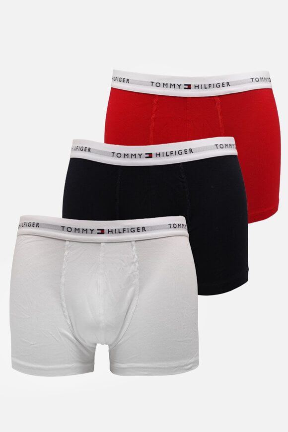 Tommy Hilfiger Dreierpack Boxershorts - Sky + White + Primary Red L Herren
