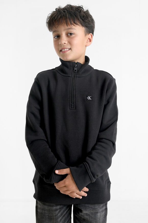 Calvin Klein Jeans Monogram Mini Badge Oversize Sweater - Black 12 Kids