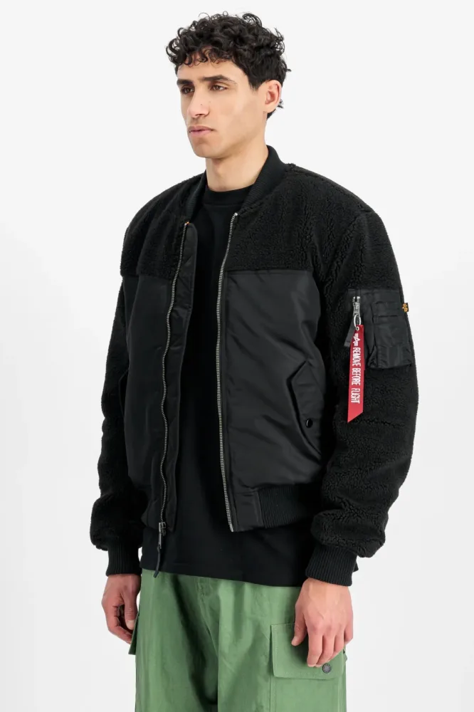 Alpha Industries Sherpa Bomberjacke - Black L Herren