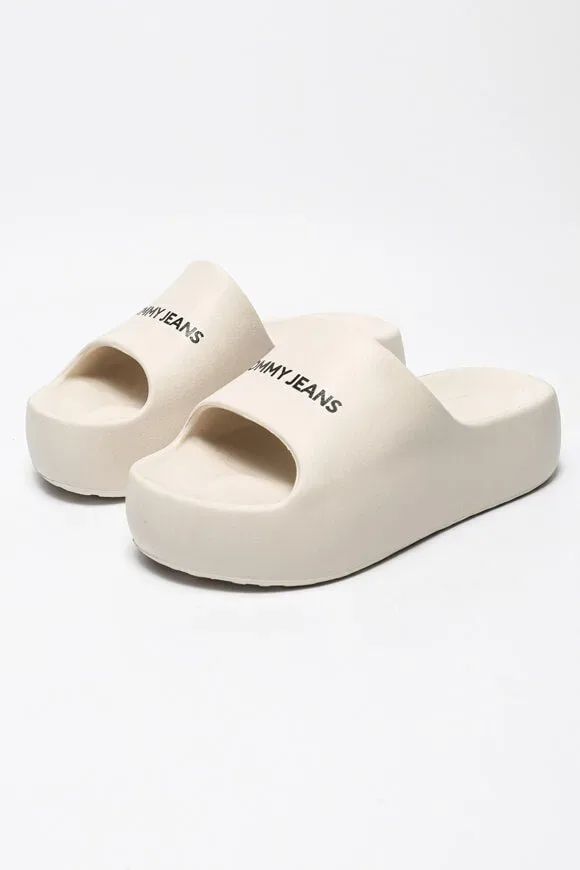 Tommy Jeans Plateau Pantoletten - Newsprint EU41/42 Damen