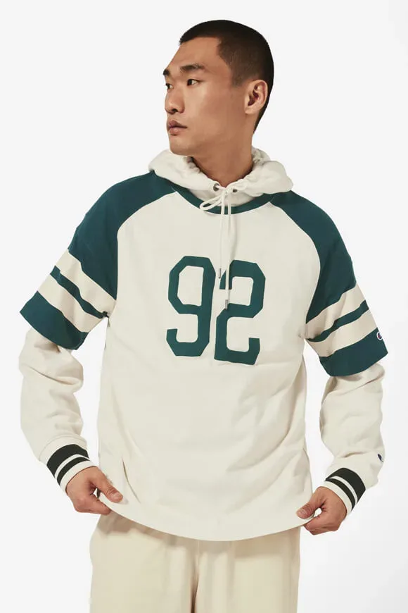 Champion T-Shirt - Cream + Petrol S Herren