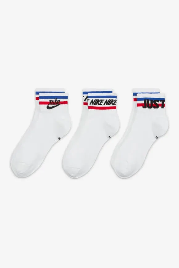 Nike Dreierpack Socken - Weiss EU38-42