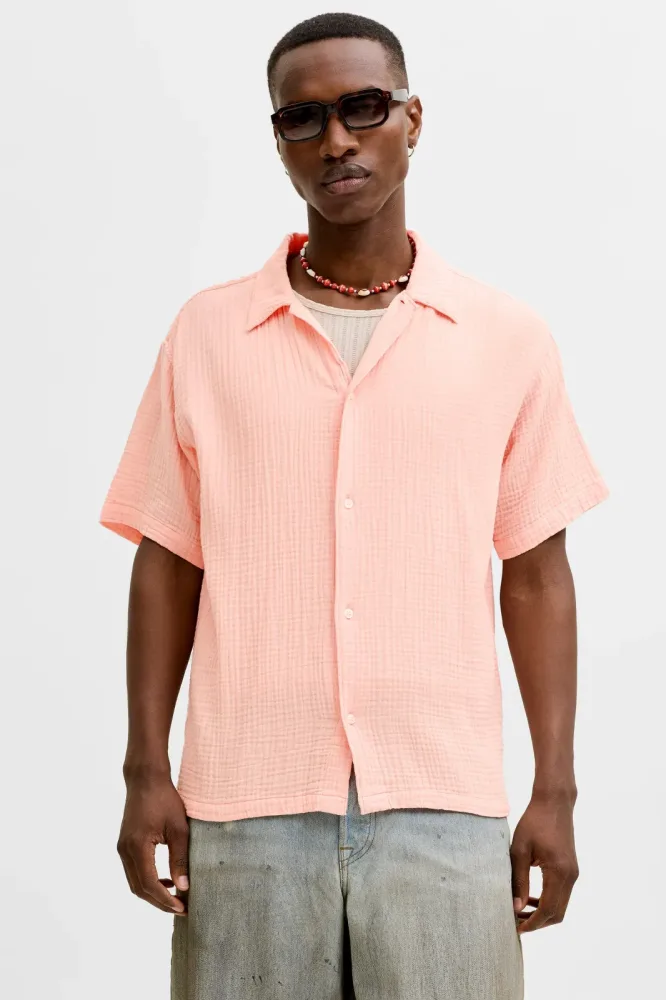 Jack & Jones JORNANTUCKET Strukturiertes Hemd - Peach Melba L Herren