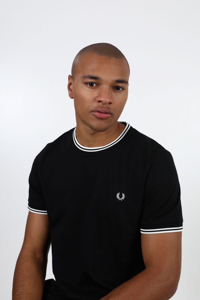 Fred Perry T-Shirt - Black M Herren