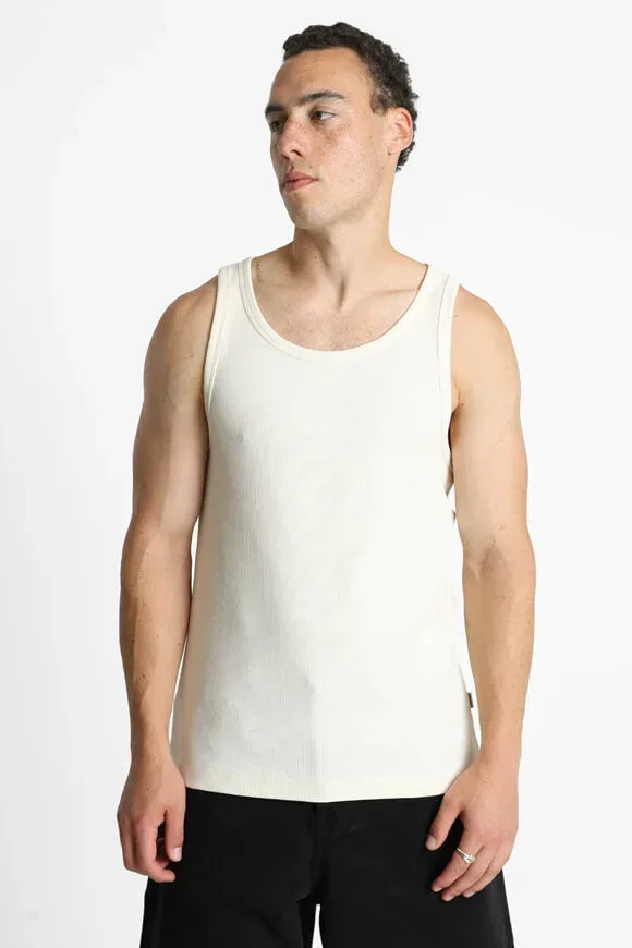 Only & Sons ONSTANNER geripptes Tanktop - Antique White S Herren