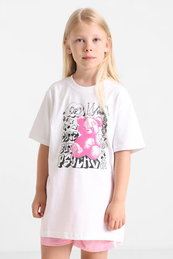 Miss Tee Cute But Psycho T-Shirt - White 134-140 Kids