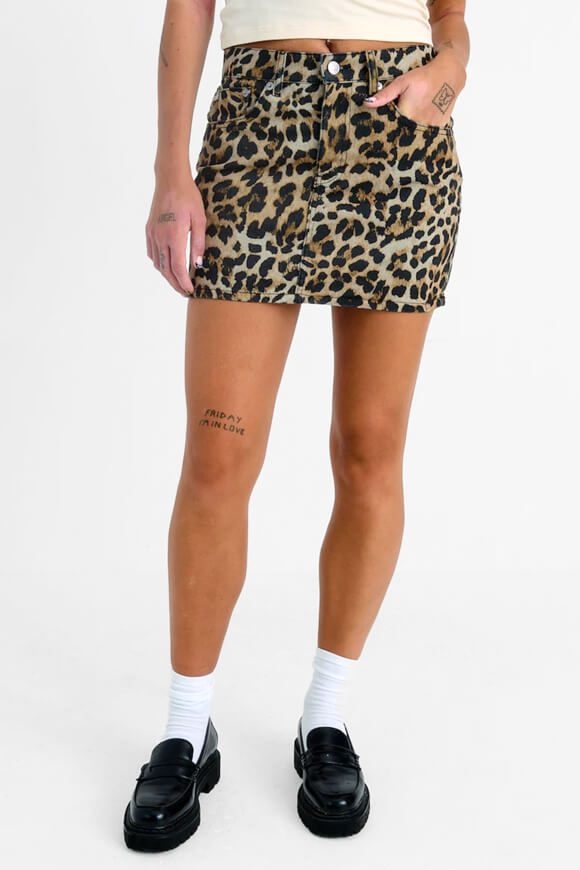 The Ragged Priest Jeans Minirock - Leopard XXS Damen