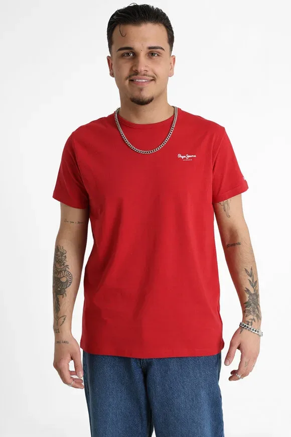 Pepe Jeans T-Shirt - Rugby Red M Herren