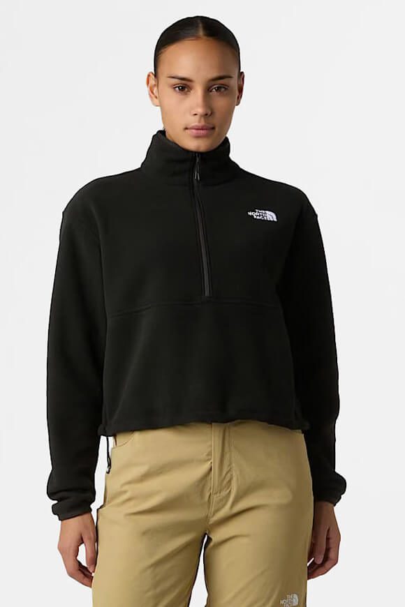 The North Face Glacier Crop Fleece Sweater - Black M Damen
