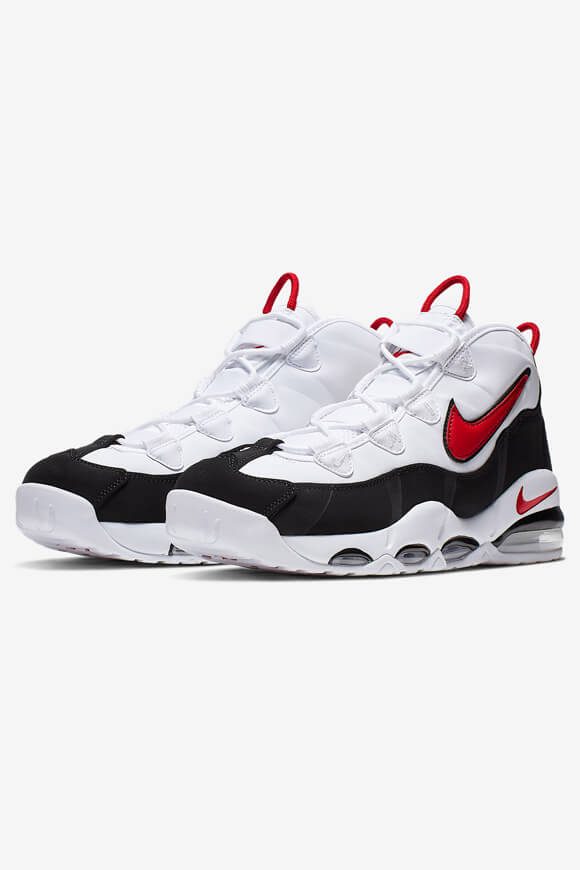 Nike Air Max Uptempo '95 Sneaker - White + Black + University Red EU42.5 Herren