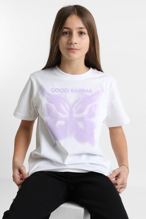 Miss Tee Good Karma Butterfly Oversize T-Shirt - White 158-164 Kids