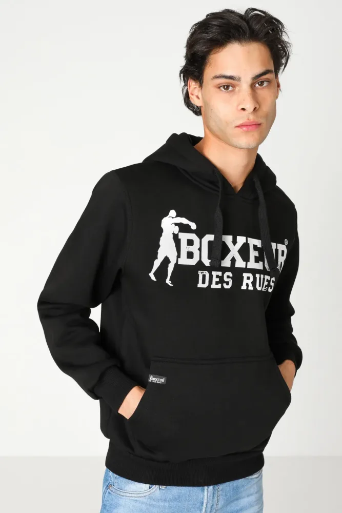 Boxeur des Rues Kapuzensweatshirt - Black + White S Herren