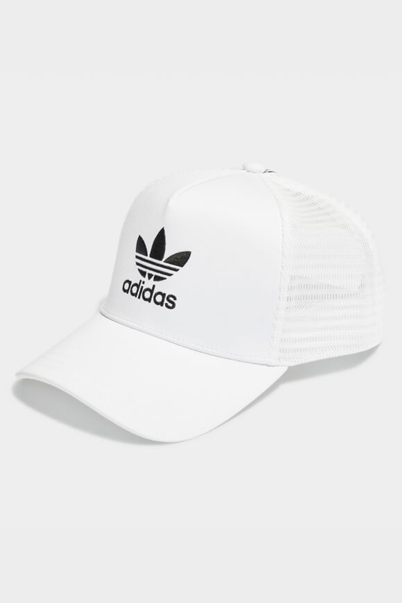 Adidas Originals Adicolor Classic Trucker Cap / Snapback - White + Black S/M