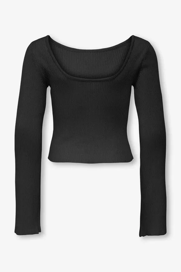 Only KOGNATASJA Gerippter Feinstrickpullover - Black 134-140 Kids