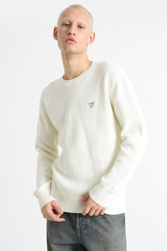 Guess Jeans Strickpullover - Warm White L Herren