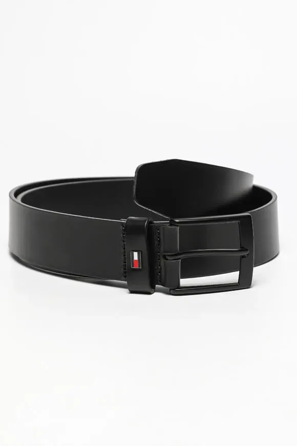 Tommy Jeans Ledergürtel - Black 90 Herren