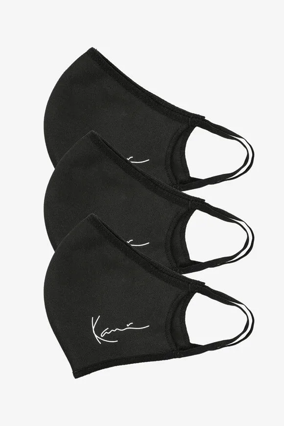 Karl Kani Gesichtsmasken-Set - Schwarz XS/S