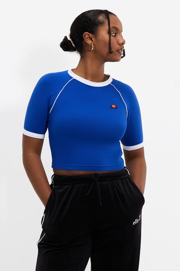 Ellesse Chevalier Crop T-Shirt - Blue S Damen