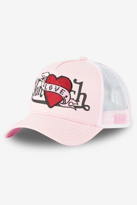 Von Dutch Trucker Cap / Snapback - Light Pink + White Einheitsgroesse Damen
