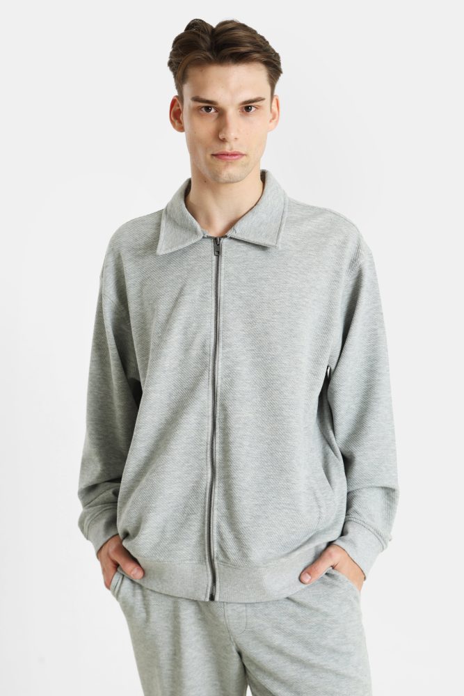 Redefined Rebel RRLEE Trainingsjacke - Light Grey Melange M Herren