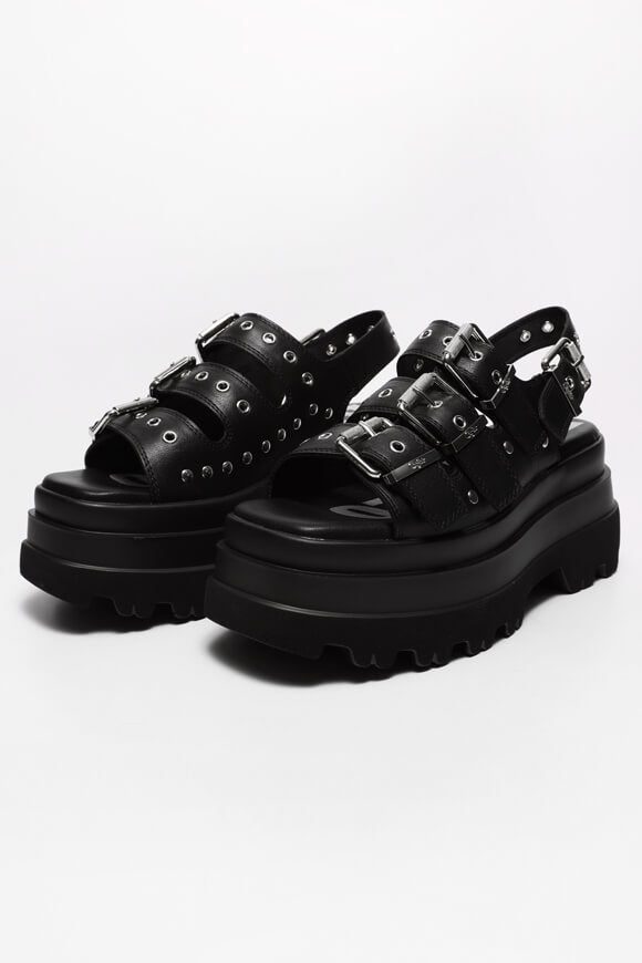 Buffalo Vegan Jupiter Athena Plateau Sandalen - Black EU37 Damen