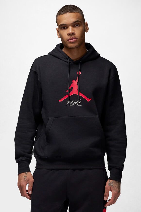 Jordan Kapuzensweatshirt - Black + Red M Herren