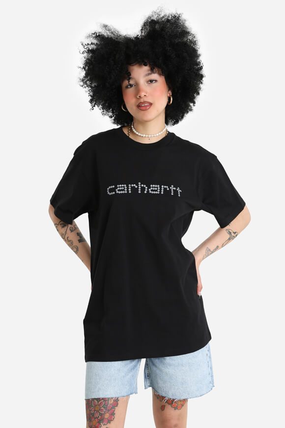 Carhartt WIP Rivet Script T-Shirt - Black XS Damen