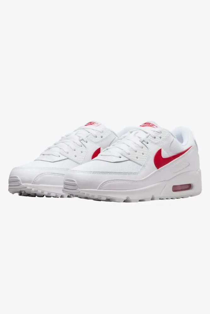Nike Air Max 90 Sneaker - White + University Red EU42.5 Herren
