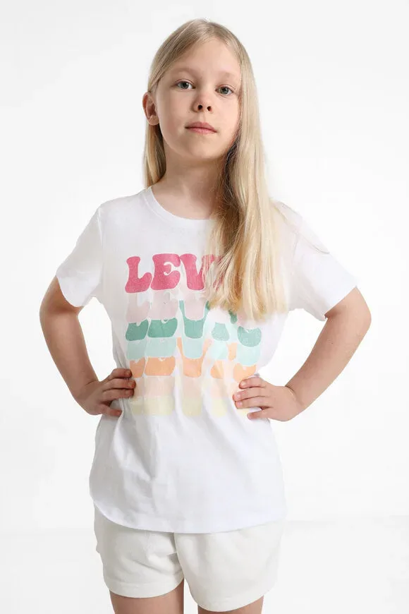 Levi's Organic Retro T-Shirt - Bright White 10 Kids