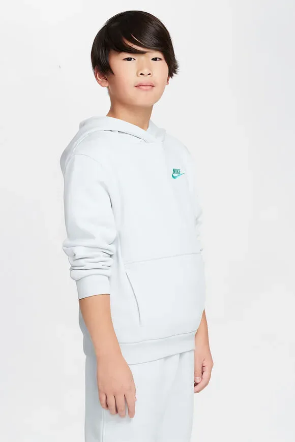 Nike Club Fleece Kapuzensweatshirt - Photon Dust XL Kids