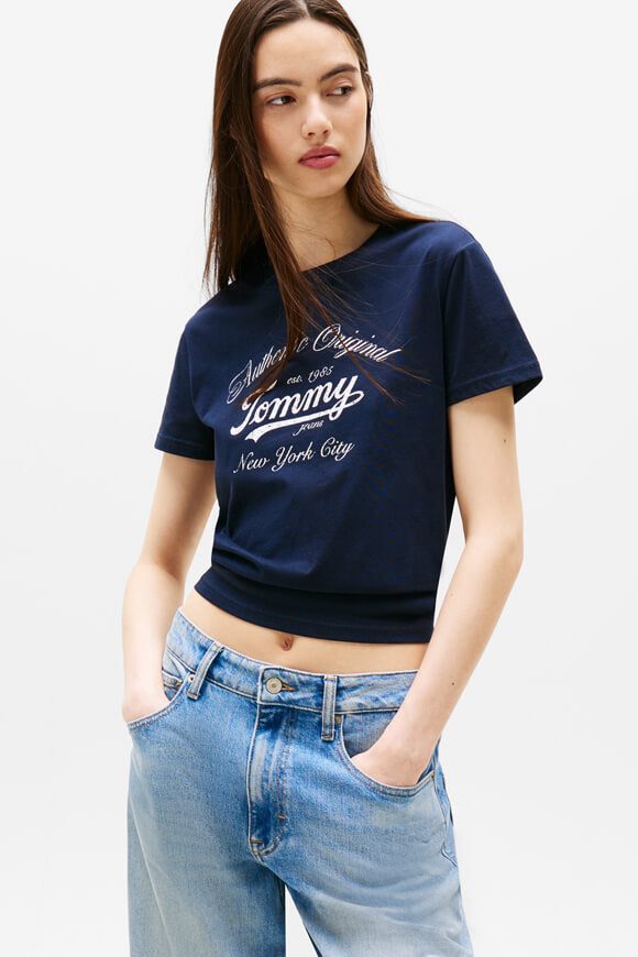 Tommy Jeans T-Shirt - Dark Night Navy S Damen