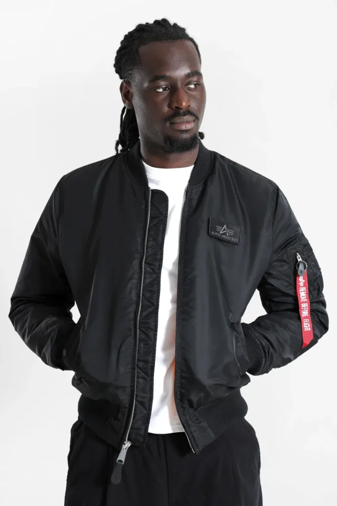 Alpha Industries Wattierte Bomberjacke - Black M Herren
