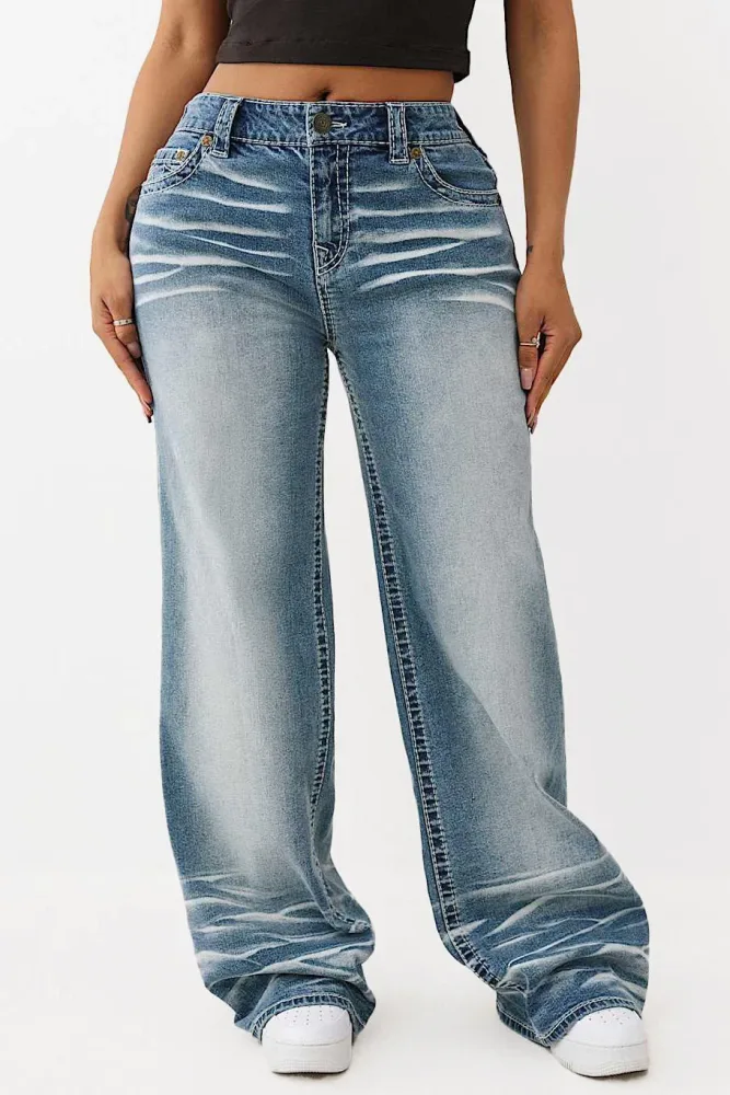 True Religion Bobbi Baggy Fit Jeans - Thistle Wood 26 Damen