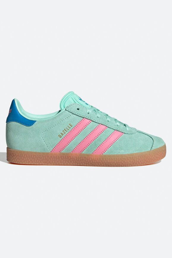 Adidas Originals Gazelle Sneaker - Clear Mint + Bliss Pink + Bright Blue EU36 2/3 Kids