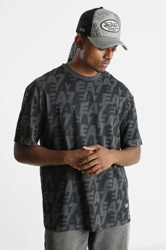 EA7 Emporio Armani T-Shirt - Black + Asphalt S Herren