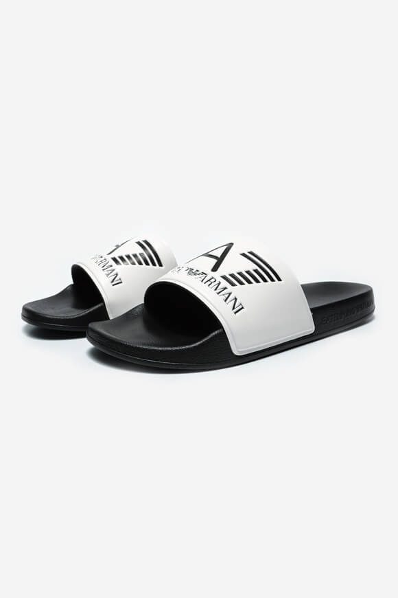 EA7 Emporio Armani Pantoletten - White + Black EU42 Herren