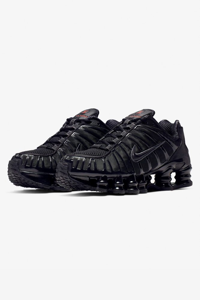 Nike Shox TL Sneaker - Black + Metallic Hematite + Max Orange EU38 Damen