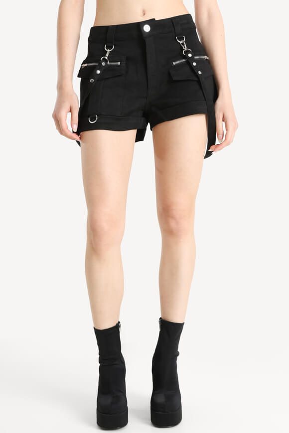 Banned Jeansshorts - Black M Damen
